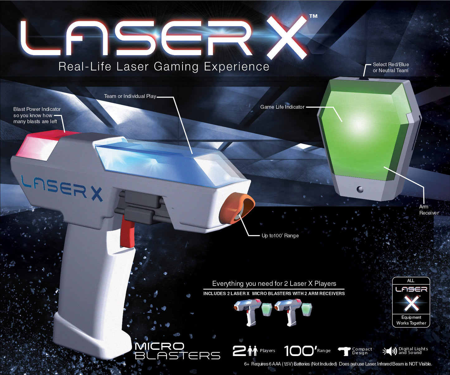 Laser X Ultra Micro B2 Blaster – 2er-Set Laserpistolen