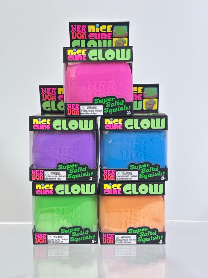 NeeDoh Squeeze Ball NICE CUBE Glow in the Dark