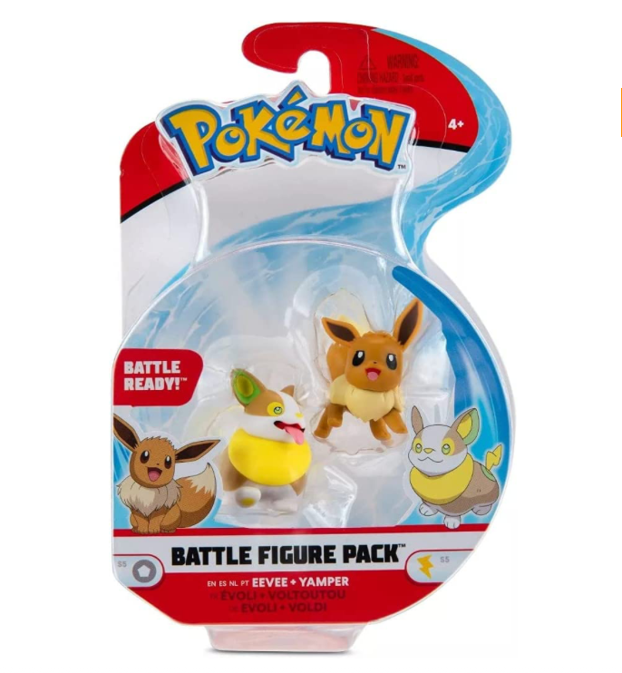 Pokémon-Kampffigurenpaket – Evoli & Yamper