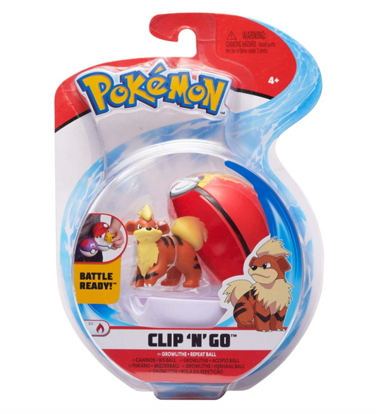Pokemon Clip 'N' Go Pokeball - Growlithe