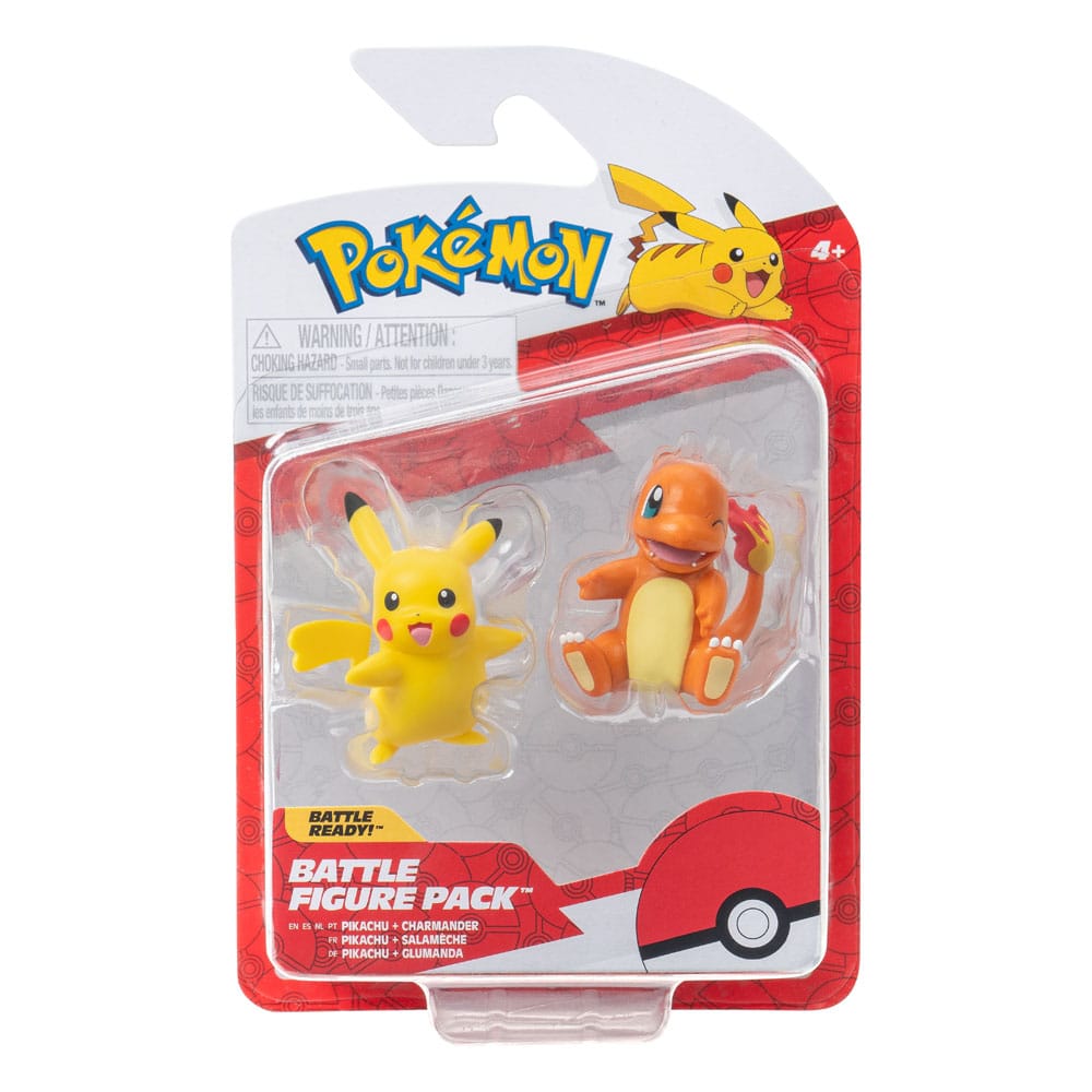 Pokemon - Battle Mini Figure Set 2-Pack Charmander, female Pikachu