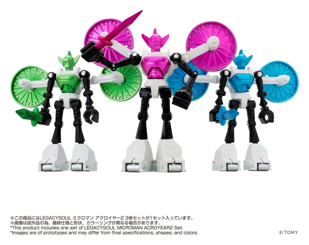Micronauti Microman Legacysoul Action Figure 3-PACK ACROYEAR II