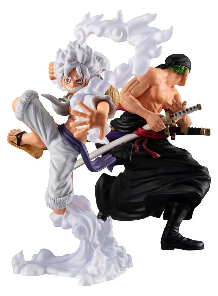 One Piece Wallstar Figures 2-PACK MONKEY D. LUFFY GEAR FIFTH & RORONOA ZORO (WITH GIFT)