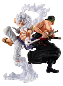 One Piece Wallstar Figures 2-PACK MONKEY D. LUFFY GEAR FIFTH & RORONOA ZORO (WITH GIFT)