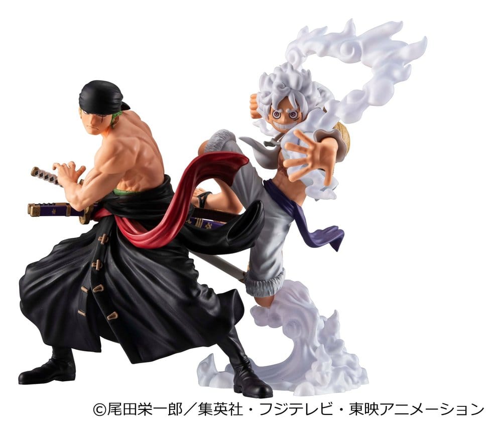 One Piece Wallstar Figures 2-PACK MONKEY D. LUFFY GEAR FIFTH & RORONOA ZORO (WITH GIFT) - 2