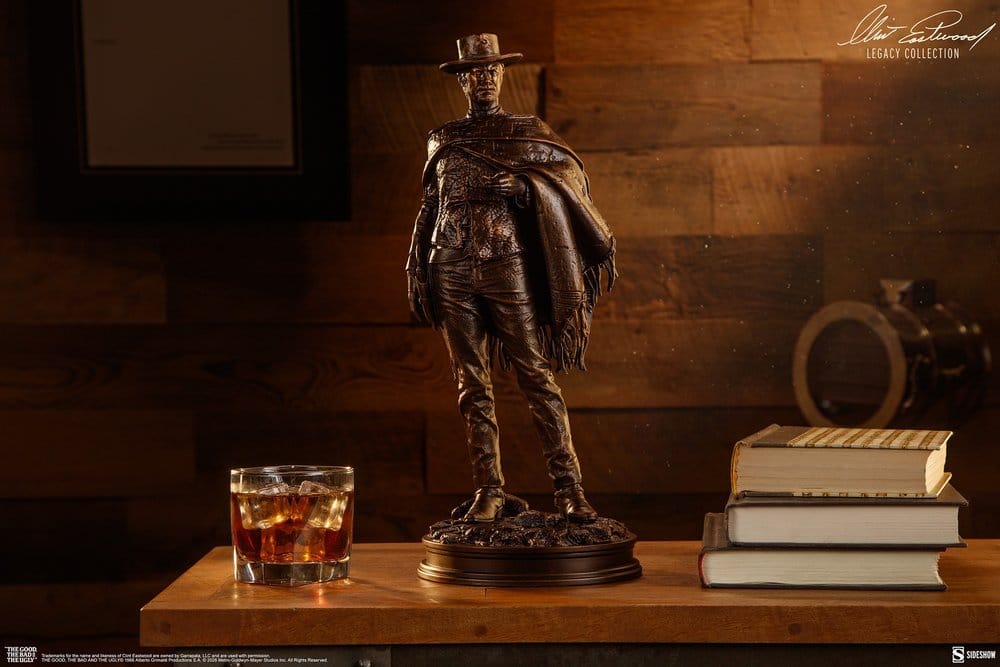 The Good, The Bad and the Ugly Statue THE MAN WITH NO NAME (FAUX BRONZE) - 2