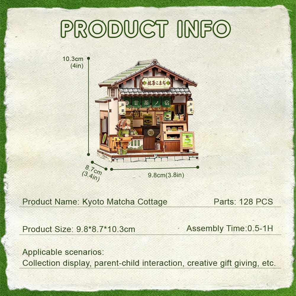 Miniature House Model Kit Kyoto Matcha Cottage - 3