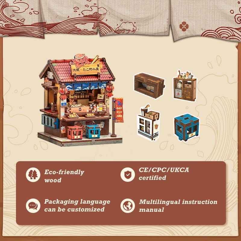 Miniature House Model Kit Osaka Takoyaki - 3