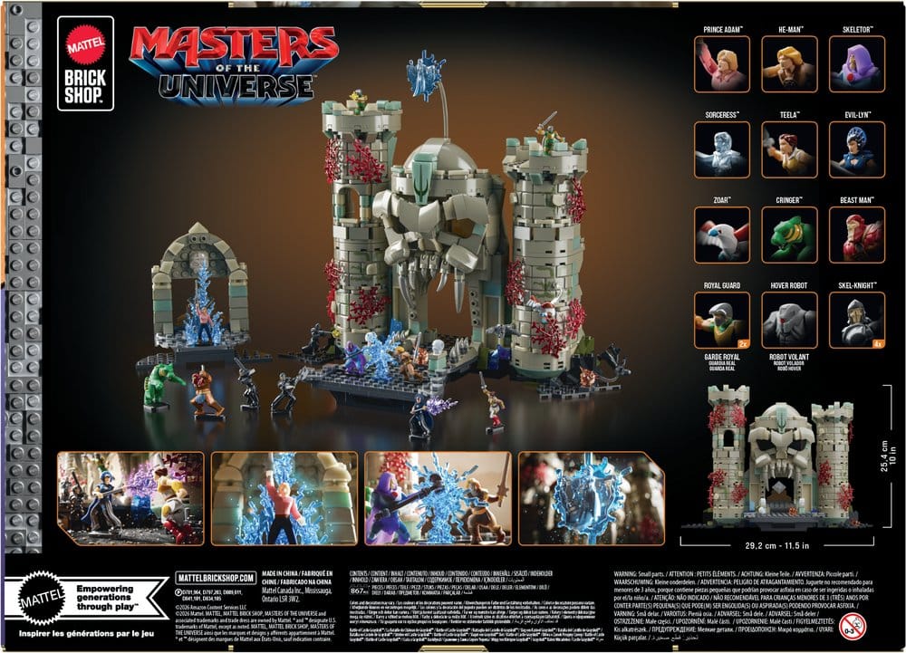 Masters of the Universe Mattel Brick Shop Construction Set Castle Grayskull - 5