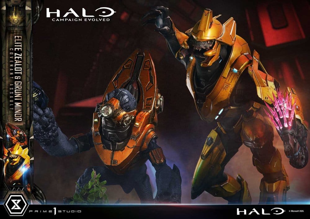 Halo: Campaign Evolved Ultimate Premium Masterline Series Statue 1/4 ELITE ZEALOT & GRUNT MINOR: COVENANT ASSAULT - 5
