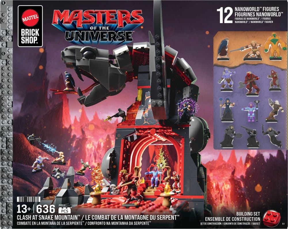 Masters of the Universe Mattel Brick Shop Construction Set Snake Mountain - 6