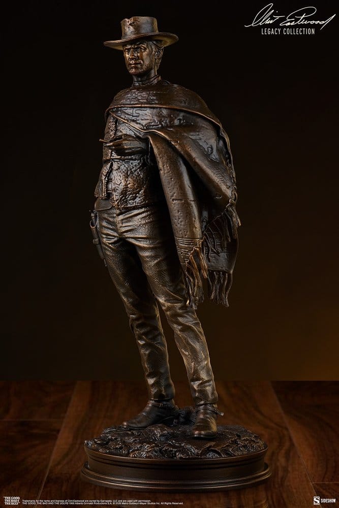 The Good, The Bad and the Ugly Statue THE MAN WITH NO NAME (FAUX BRONZE) - 6
