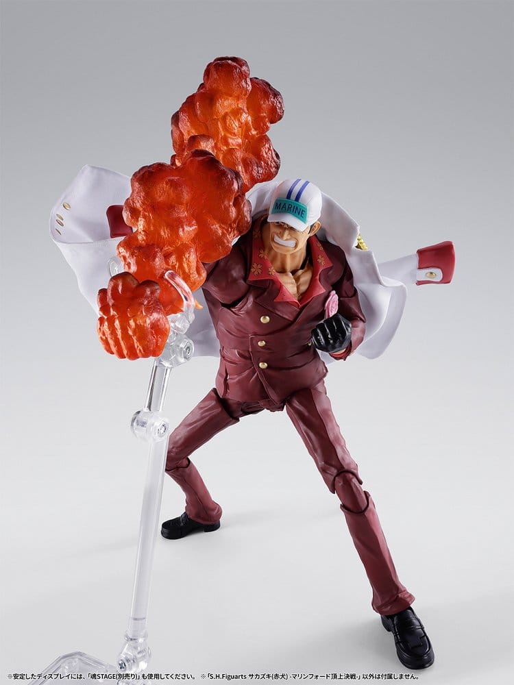 One Piece S.H.Figuarts Action Figure SAKAZUKI (AKAINU) -MARINEFORD - 7