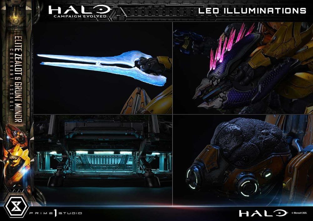 Halo: Campaign Evolved Ultimate Premium Masterline Series Statue 1/4 ELITE ZEALOT & GRUNT MINOR: COVENANT ASSAULT - 8