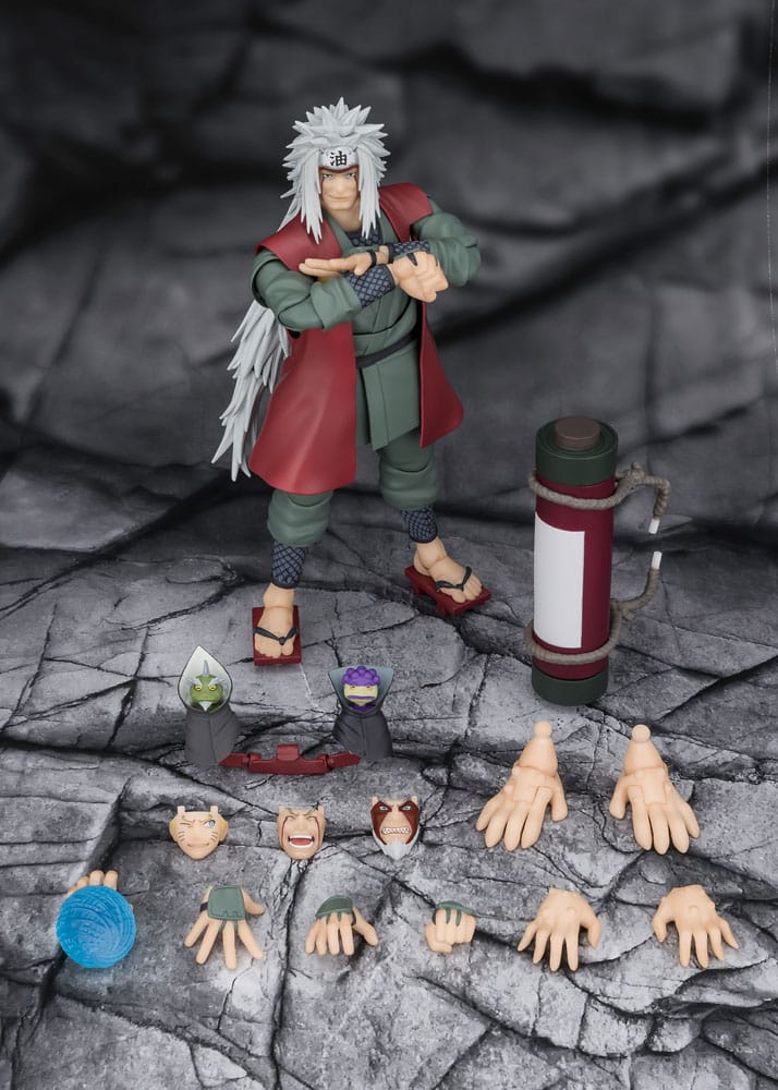 Naruto S.H.Figuarts Action Figure JIRAIYA HIDDEN LEAF HEROIC MASTER SAGE (SAGE MODE SET) - 9