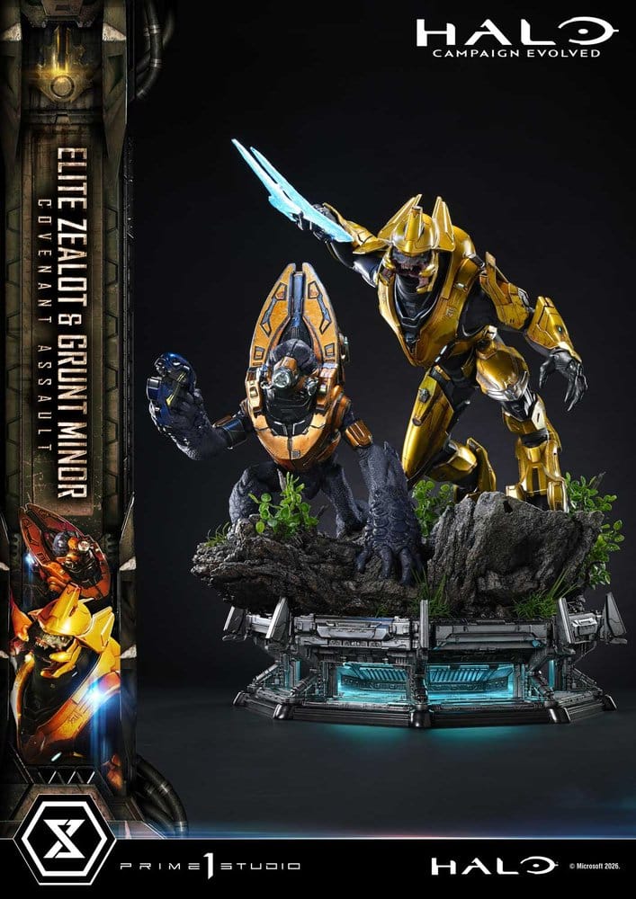 Halo: Campaign Evolved Ultimate Premium Masterline Series Statue 1/4 ELITE ZEALOT & GRUNT MINOR: COVENANT ASSAULT - 9