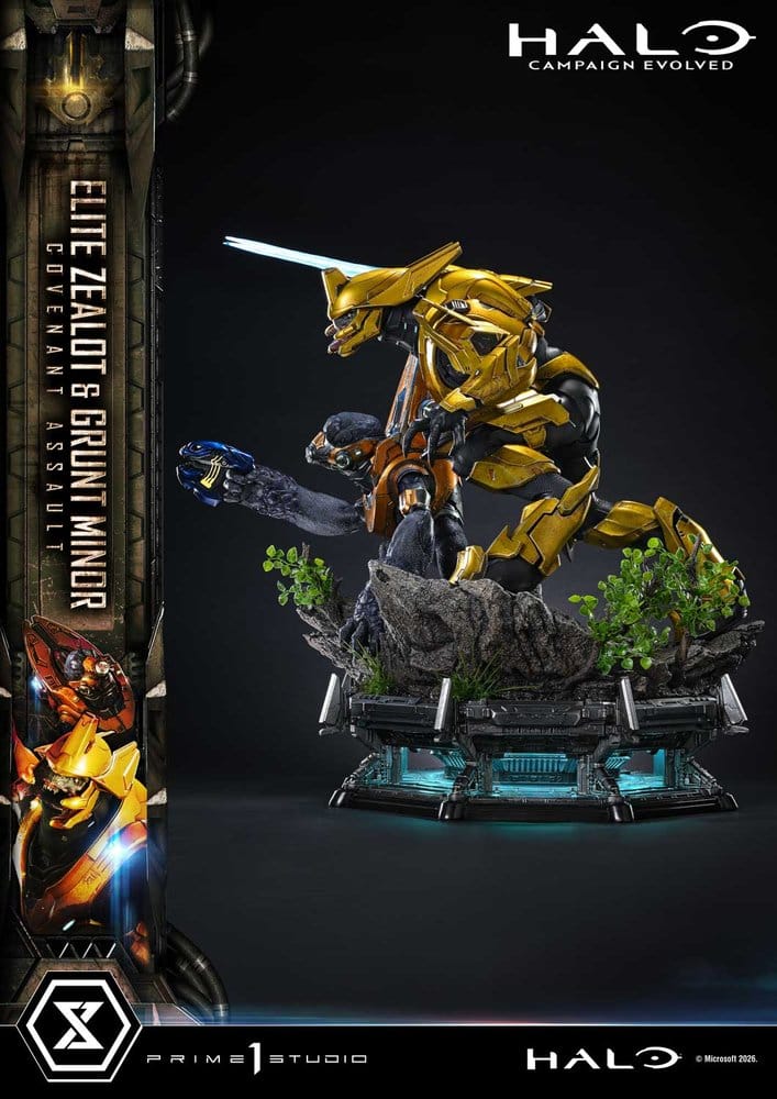 Halo: Campaign Evolved Ultimate Premium Masterline Series Statue 1/4 ELITE ZEALOT & GRUNT MINOR: COVENANT ASSAULT - 11