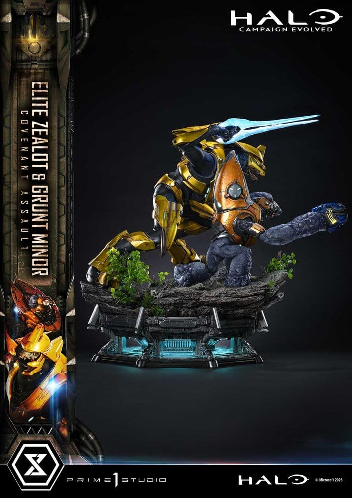 Halo: Campaign Evolved Ultimate Premium Masterline Series Statue 1/4 ELITE ZEALOT & GRUNT MINOR: COVENANT ASSAULT - 13