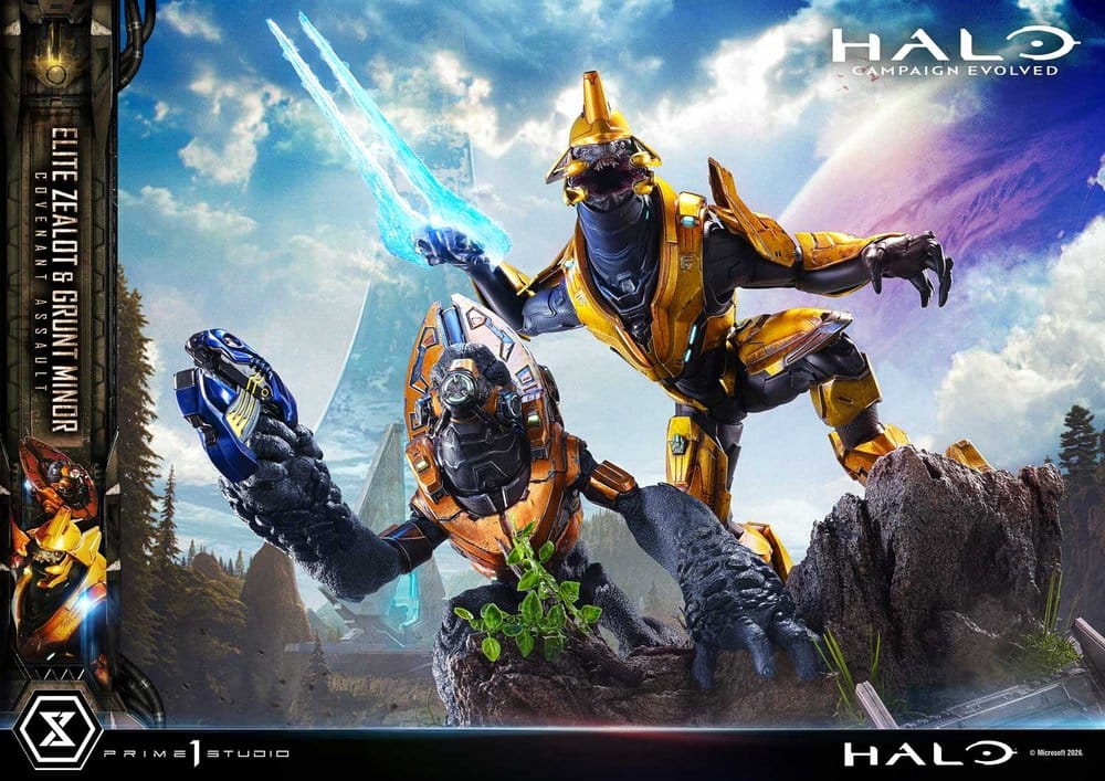 Halo: Campaign Evolved Ultimate Premium Masterline Series Statue 1/4 ELITE ZEALOT & GRUNT MINOR: COVENANT ASSAULT - 14