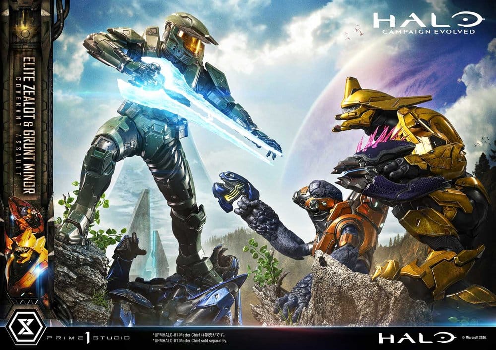 Halo: Campaign Evolved Ultimate Premium Masterline Series Statue 1/4 ELITE ZEALOT & GRUNT MINOR: COVENANT ASSAULT - 17