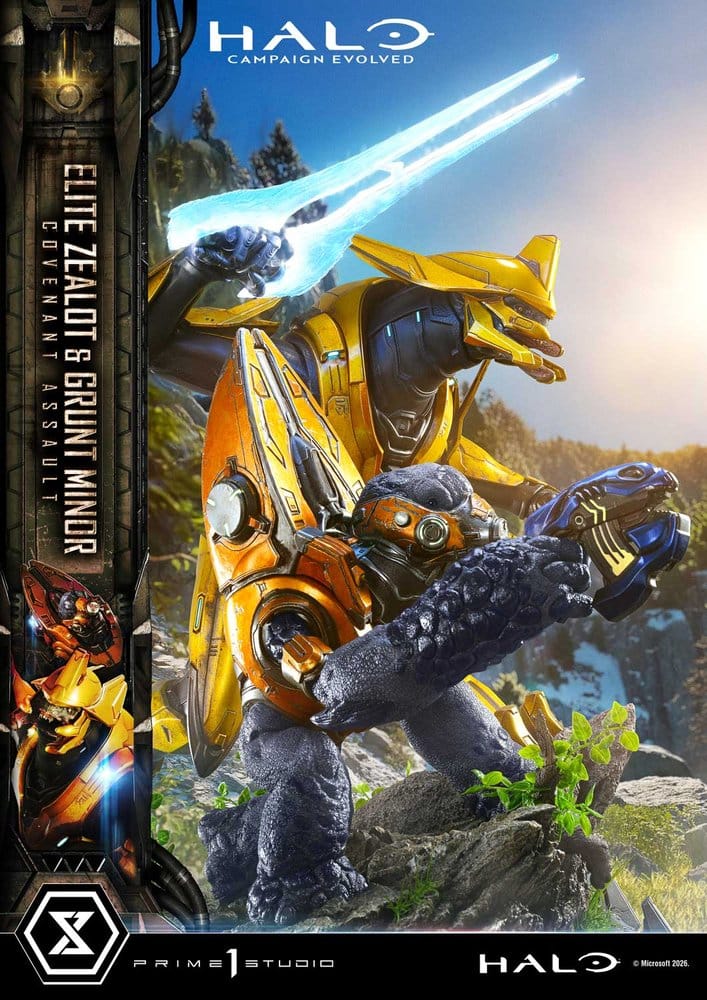 Halo: Campaign Evolved Ultimate Premium Masterline Series Statue 1/4 ELITE ZEALOT & GRUNT MINOR: COVENANT ASSAULT - 19