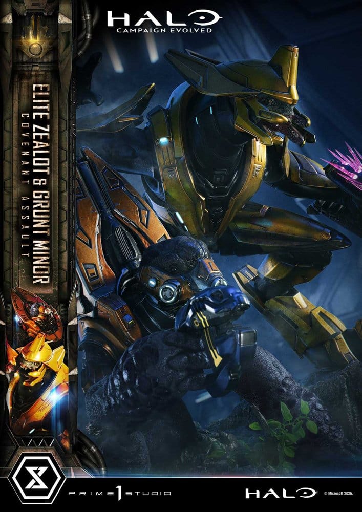 Halo: Campaign Evolved Ultimate Premium Masterline Series Statue 1/4 ELITE ZEALOT & GRUNT MINOR: COVENANT ASSAULT - 20