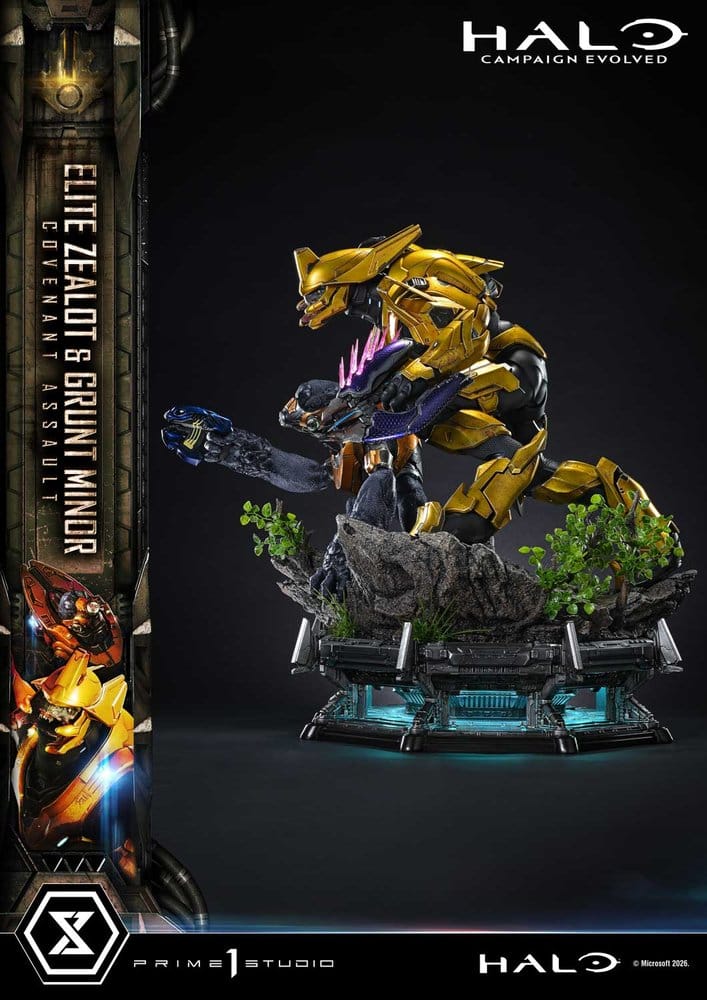 Halo: Campaign Evolved Ultimate Premium Masterline Series Statue 1/4 ELITE ZEALOT & GRUNT MINOR: COVENANT ASSAULT - 21