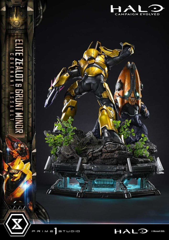 Halo: Campaign Evolved Ultimate Premium Masterline Series Statue 1/4 ELITE ZEALOT & GRUNT MINOR: COVENANT ASSAULT - 22