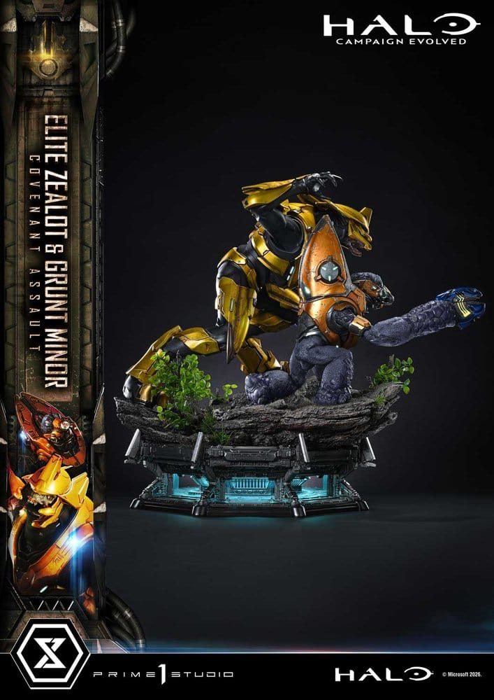 Halo: Campaign Evolved Ultimate Premium Masterline Series Statue 1/4 ELITE ZEALOT & GRUNT MINOR: COVENANT ASSAULT - 23
