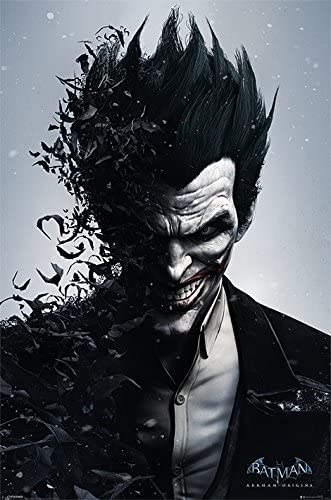 Batman JOKER ARKHAM KNIGHT ORIGINS Gloss Laminated Poster 50x70cm