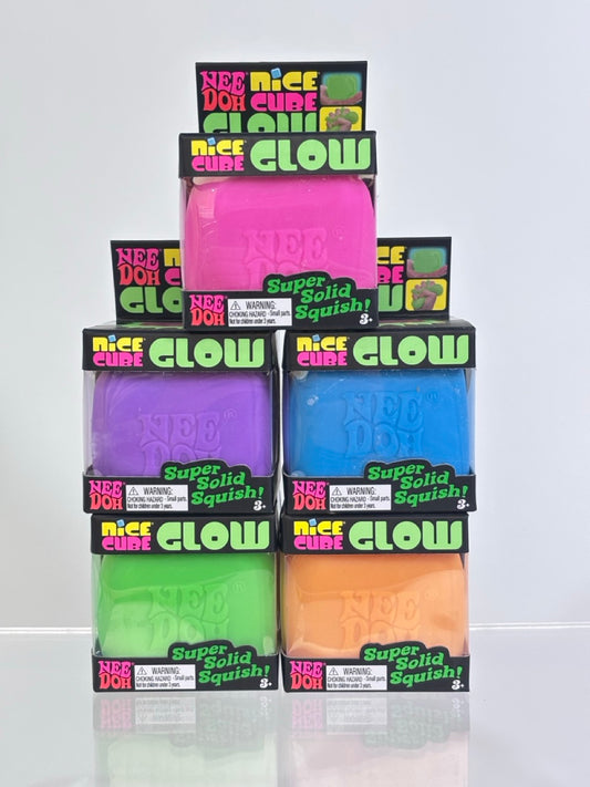 NeeDoh Squeeze Ball NICE CUBE Glow in the Dark 5 cm