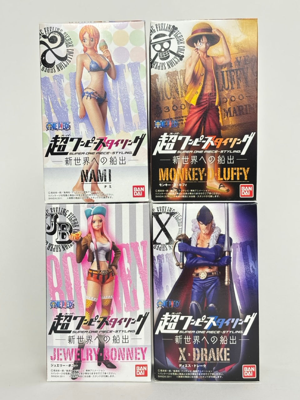 One Piece SUPER STYLING Figure LUFFY X-DRAKE NAMI BONNEY
