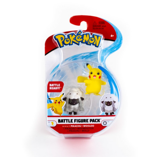Pack de figurines de combat Pokémon - Pikachu et Wooloo