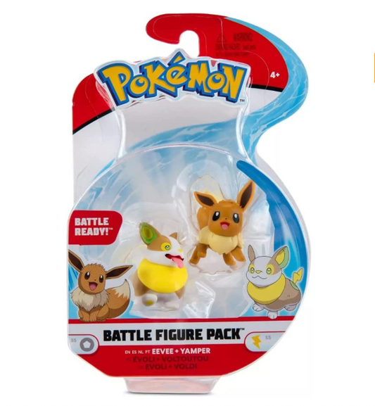 Pack de figurines de combat Pokémon - Évoli et Yamper