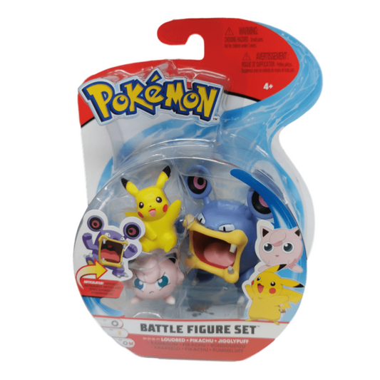 Pokemon Battle Figure Set - Jigglypuff &amp; Pikachu &amp; Loudred