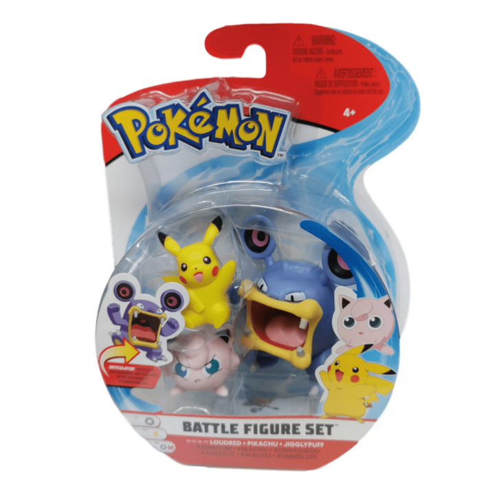 Pokemon Battle Figure Set - Jigglypuff & Pikachu & Loudred