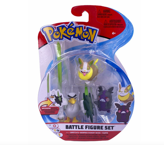 Pokemon Battle Figure Set - Sirfetch'd & Morpeko & Yamper