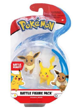Pack de figurines de combat Pokémon - Pikachu et Évoli