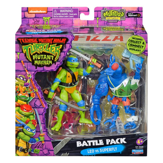 Ninja Turtles Action Figure LEONARDO vs SUPERFLY