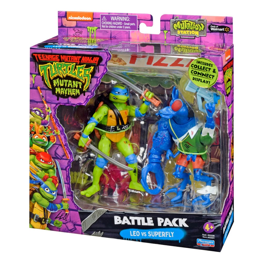 Ninja Turtles Action Figure LEONARDO vs SUPERFLY