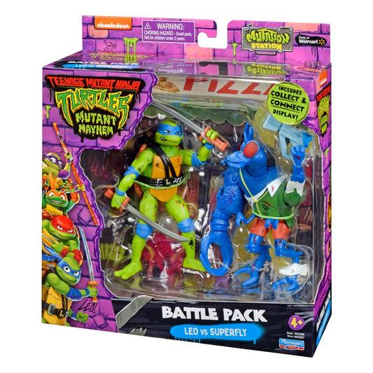 Ninja Turtles Action Figure LEONARDO vs SUPERFLY