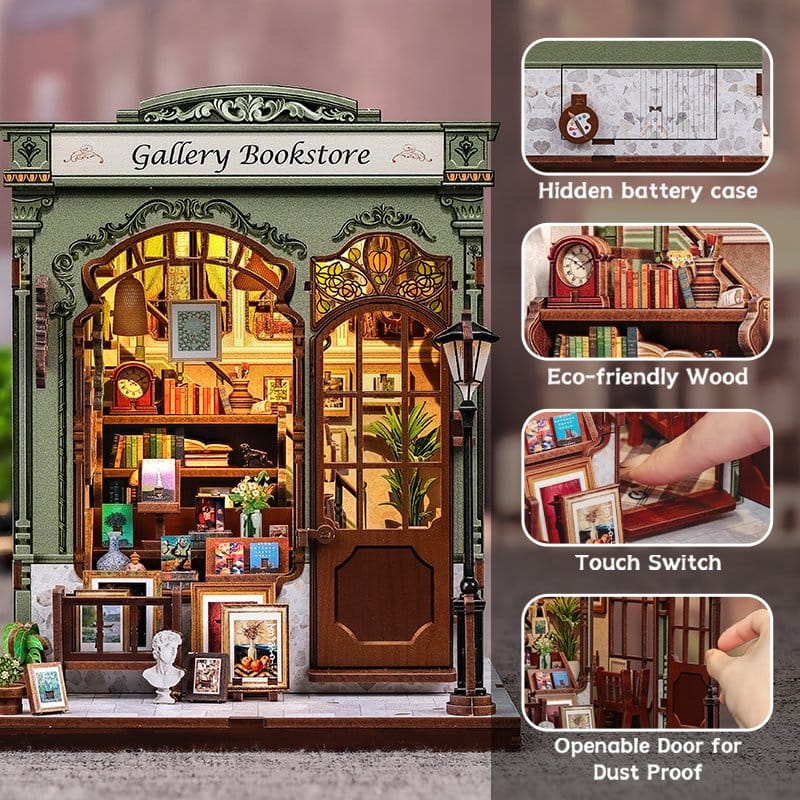 Miniature House Model Kit GALLERY BOOKSTORE