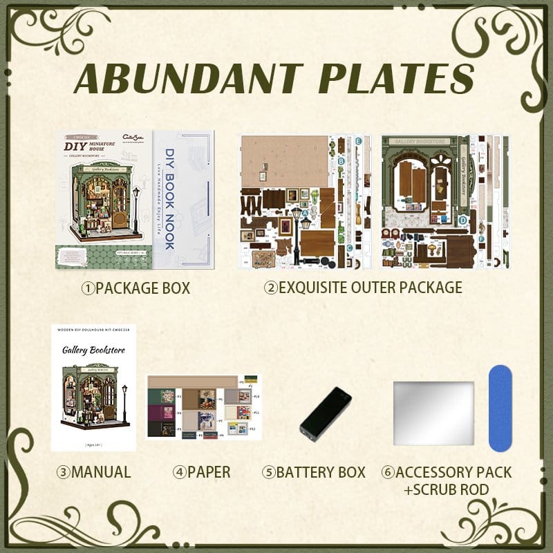 Miniature House Model Kit GALLERY BOOKSTORE