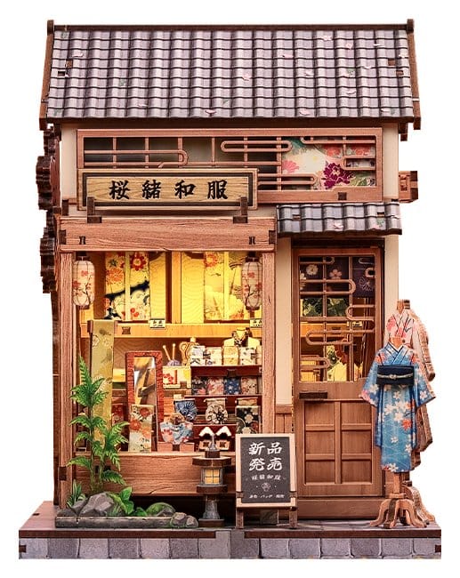 Miniature House Model Kit SAKURA KIMONO SHOP