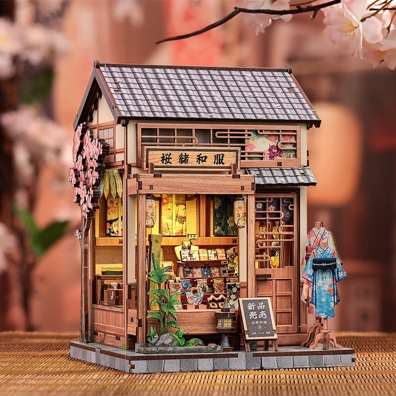 Miniature House Model Kit SAKURA KIMONO SHOP