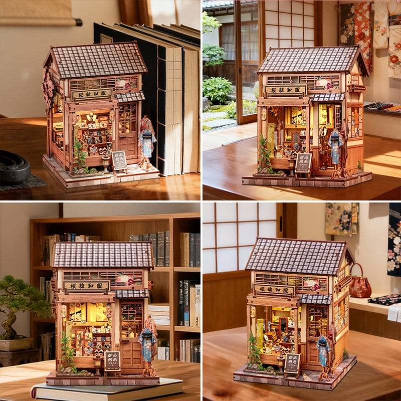 Miniature House Model Kit SAKURA KIMONO SHOP