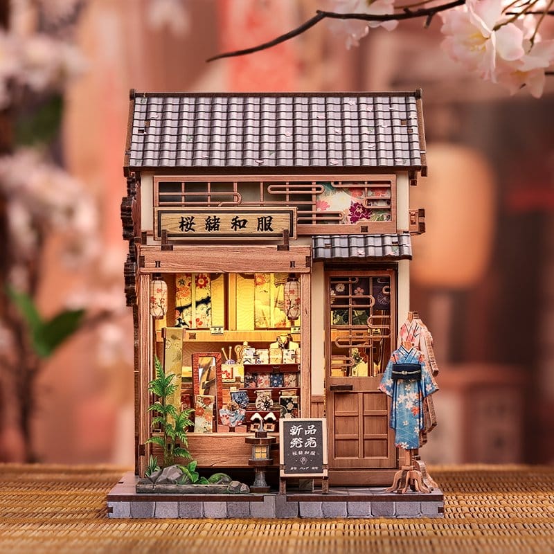 Miniature House Model Kit SAKURA KIMONO SHOP