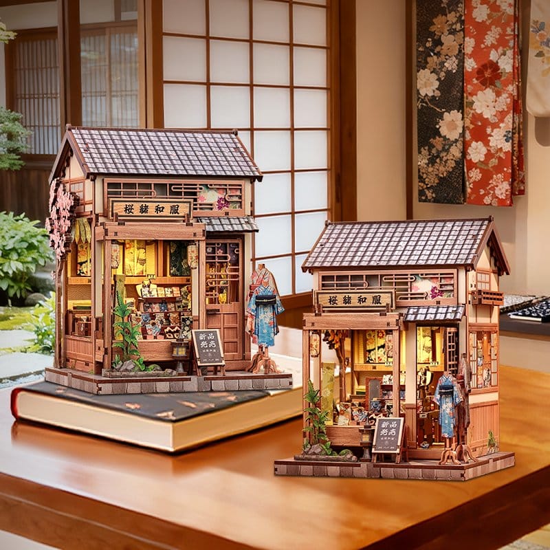 Miniature House Model Kit SAKURA KIMONO SHOP