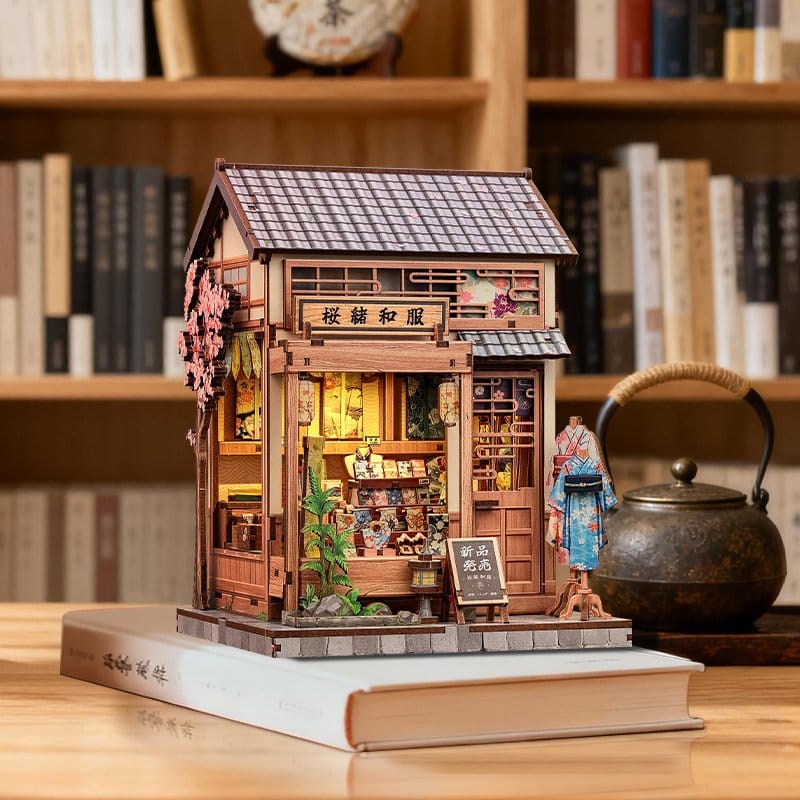 Miniature House Model Kit SAKURA KIMONO SHOP