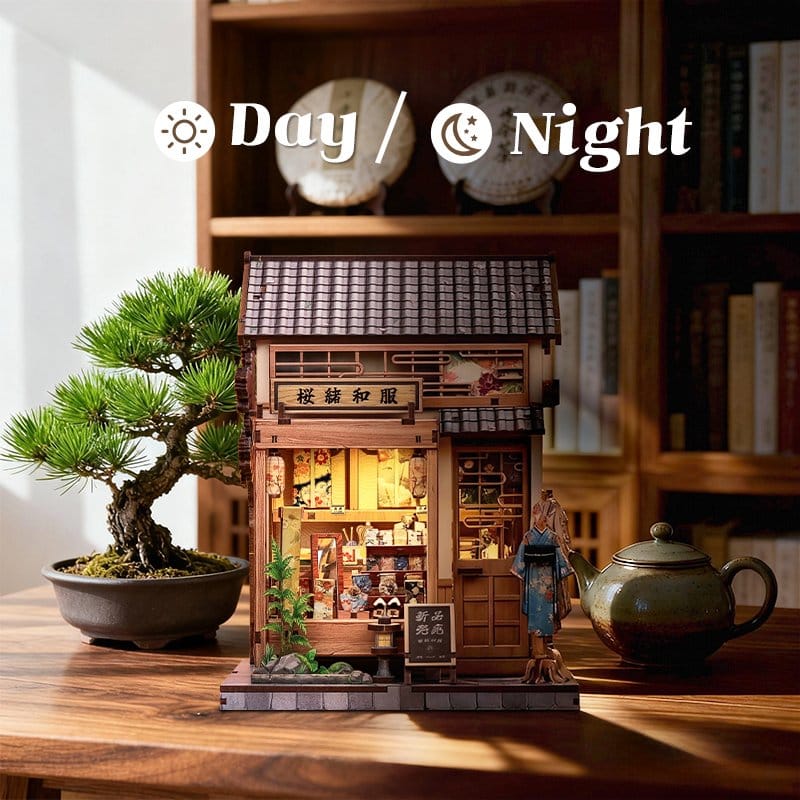 Miniature House Model Kit SAKURA KIMONO SHOP